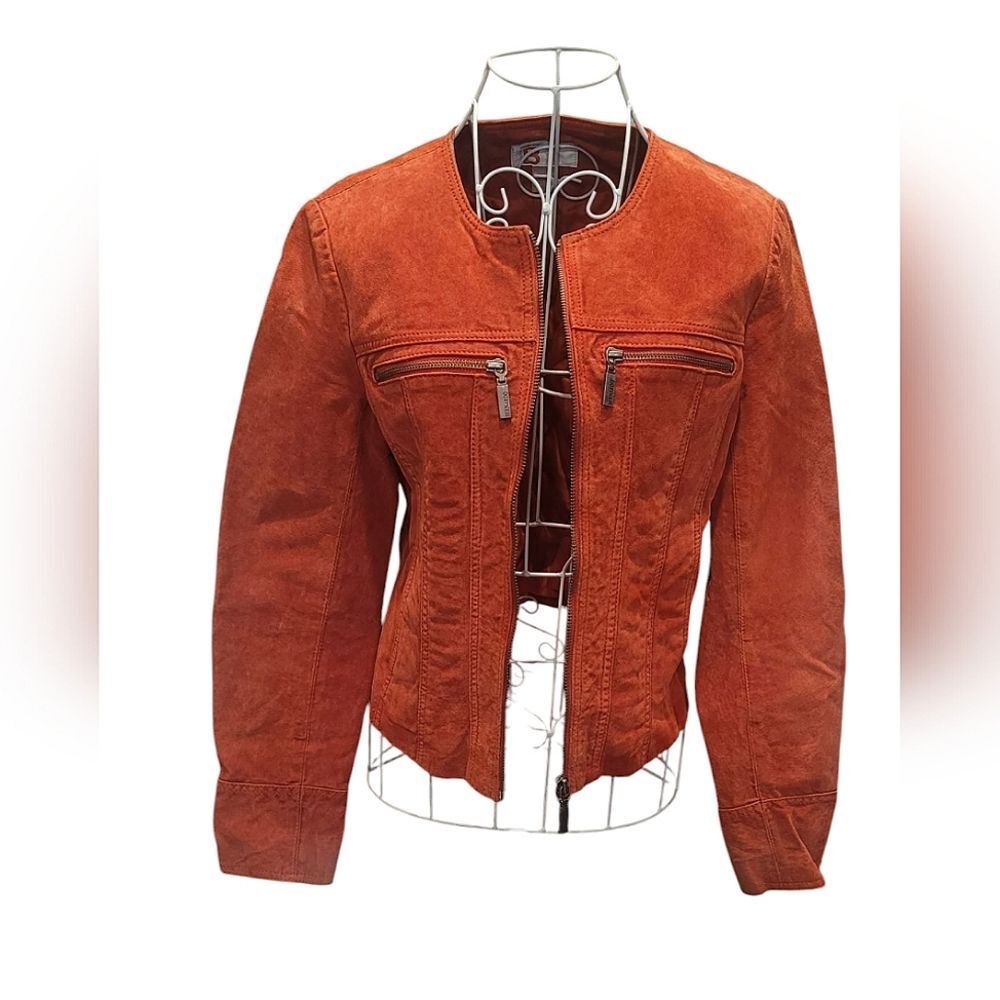 Bernardo Collection Suede Zip Up Jacket
